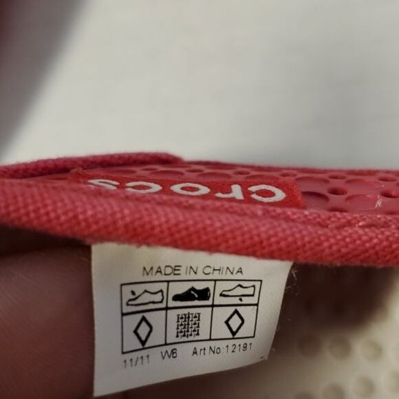 Crocs Shoes Flats MARY JANES Slip on CrosMesh Hover Pink Women's WOMAN'S Size 6 - Picture 8 of 9